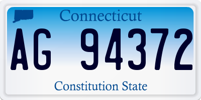 CT license plate AG94372