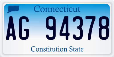 CT license plate AG94378