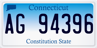 CT license plate AG94396