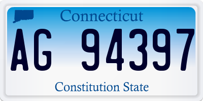 CT license plate AG94397