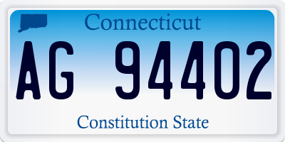 CT license plate AG94402