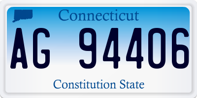 CT license plate AG94406