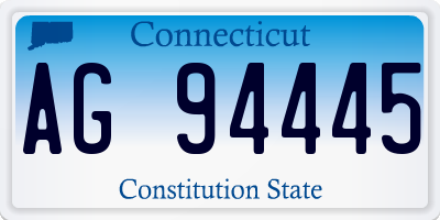 CT license plate AG94445