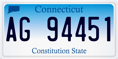 CT license plate AG94451