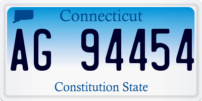 CT license plate AG94454