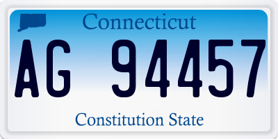 CT license plate AG94457