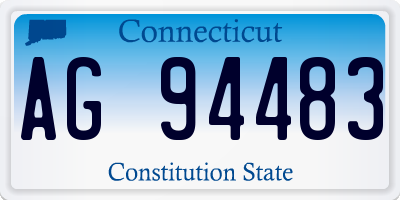 CT license plate AG94483