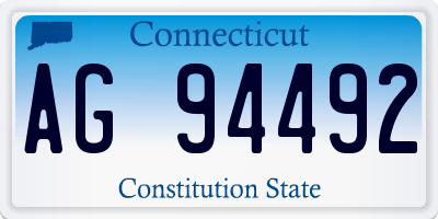 CT license plate AG94492