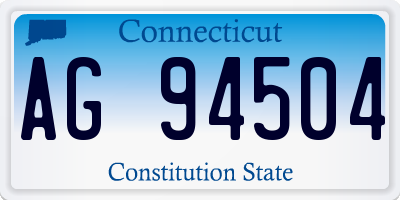 CT license plate AG94504