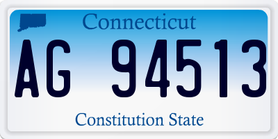 CT license plate AG94513