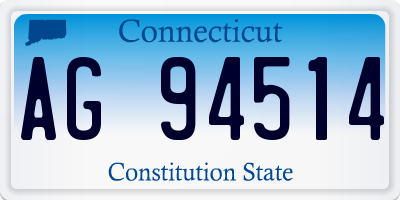 CT license plate AG94514