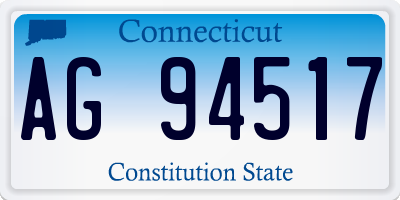 CT license plate AG94517