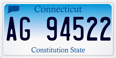 CT license plate AG94522