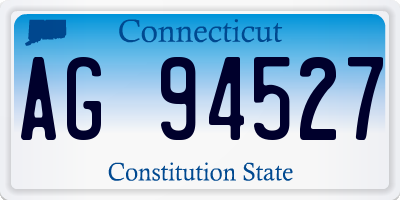 CT license plate AG94527