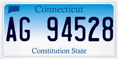 CT license plate AG94528