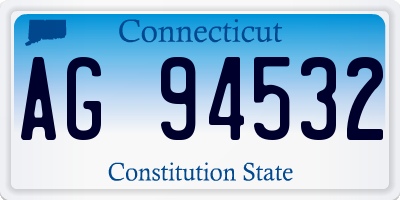 CT license plate AG94532