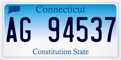 CT license plate AG94537