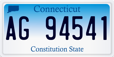 CT license plate AG94541