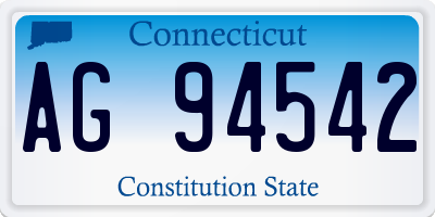 CT license plate AG94542