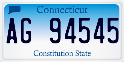 CT license plate AG94545
