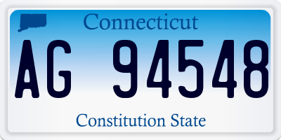 CT license plate AG94548