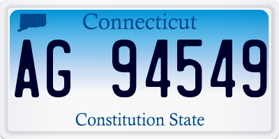 CT license plate AG94549