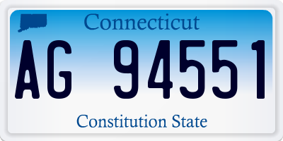 CT license plate AG94551