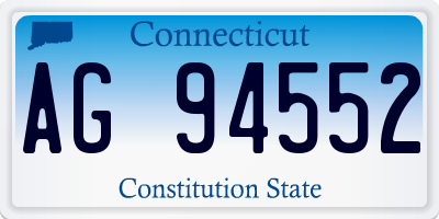 CT license plate AG94552