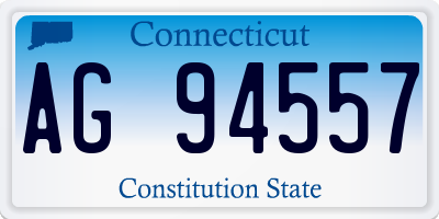 CT license plate AG94557