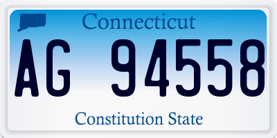 CT license plate AG94558