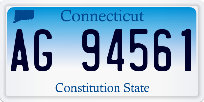 CT license plate AG94561