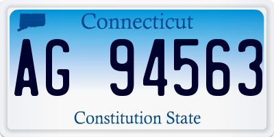 CT license plate AG94563