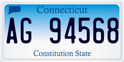 CT license plate AG94568