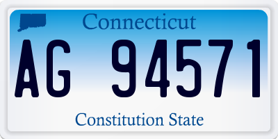 CT license plate AG94571