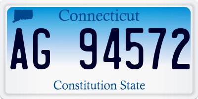 CT license plate AG94572