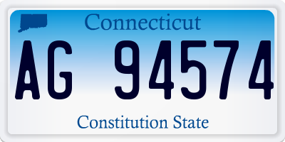CT license plate AG94574