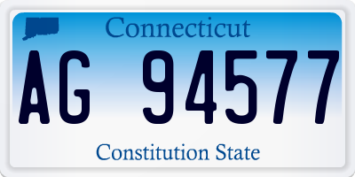 CT license plate AG94577