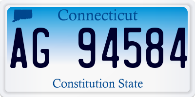 CT license plate AG94584