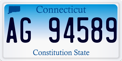CT license plate AG94589