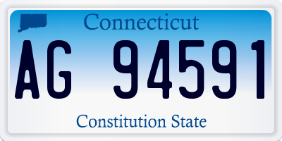 CT license plate AG94591