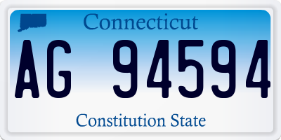 CT license plate AG94594