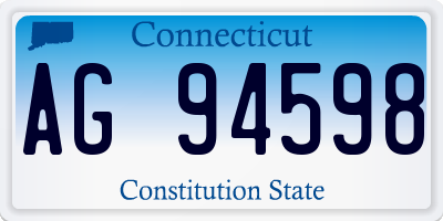 CT license plate AG94598