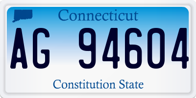 CT license plate AG94604