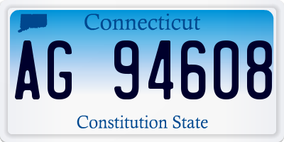 CT license plate AG94608