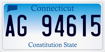 CT license plate AG94615