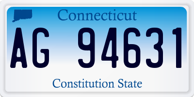 CT license plate AG94631