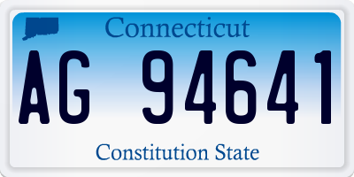 CT license plate AG94641