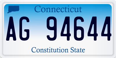 CT license plate AG94644