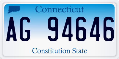 CT license plate AG94646