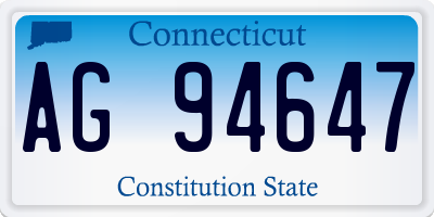 CT license plate AG94647